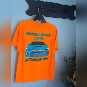 Subaru Ertle Racing Team Orange Tee  Size Large